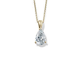 Pear Diamond Pendant in Yellow Gold